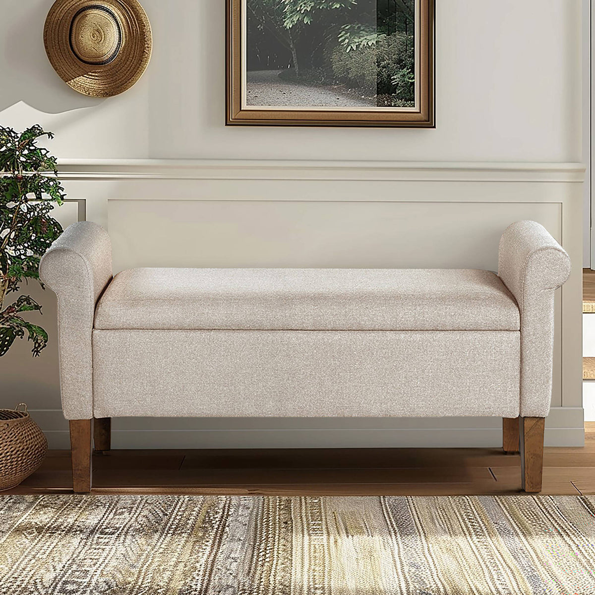 Aubrey Upholstered Storage Bench