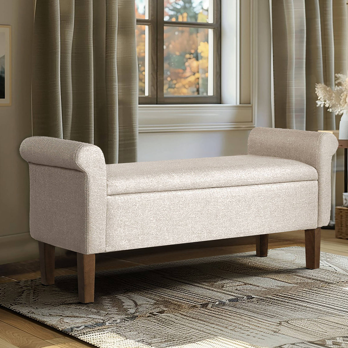 Aubrey Upholstered Storage Bench
