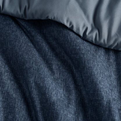 Camden Chambray Print Solid Comforter Set