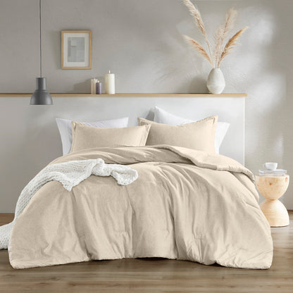 Camden Chambray Print Solid Comforter Set
