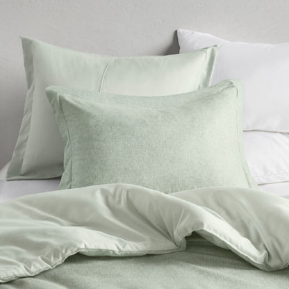 Camden Chambray Print Solid Comforter Set