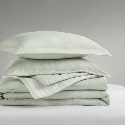 Camden Chambray Print Solid Comforter Set
