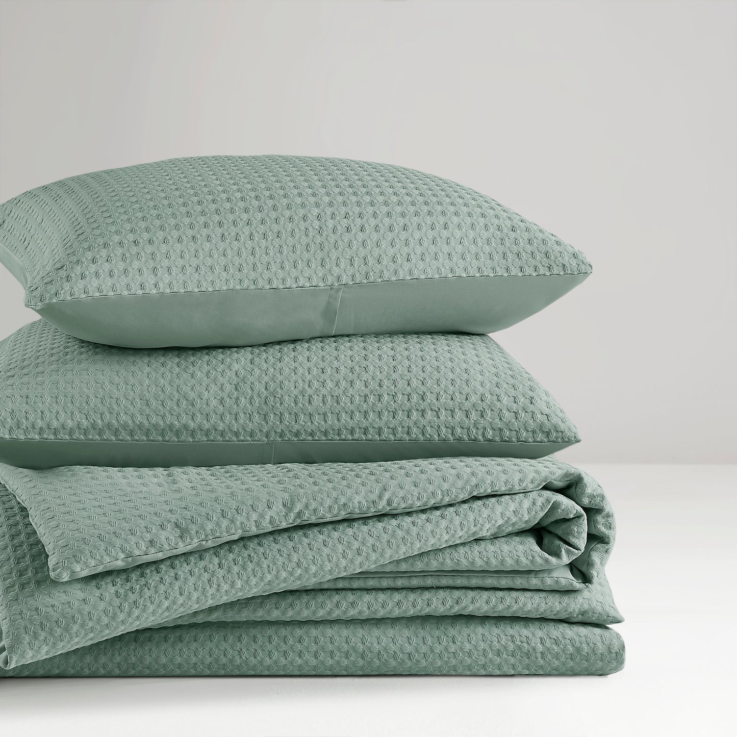 Mina Waffle Weave Textured Comforter Set