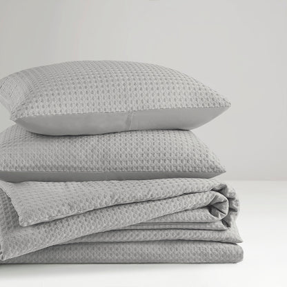 Mina Waffle Weave Textured Comforter Set