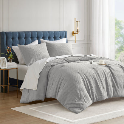 Mina Waffle Weave Textured Comforter Set