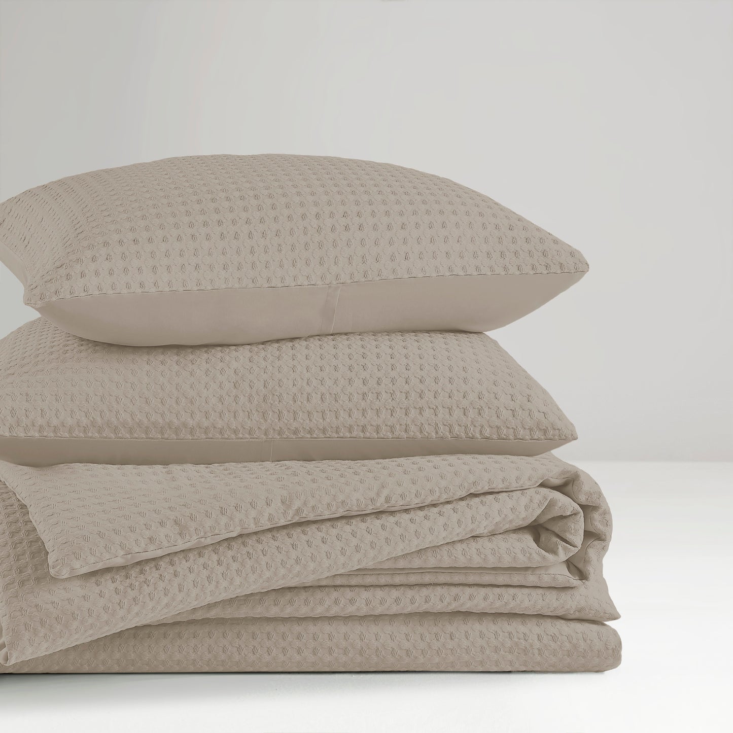 Mina Waffle Weave Textured Comforter Set