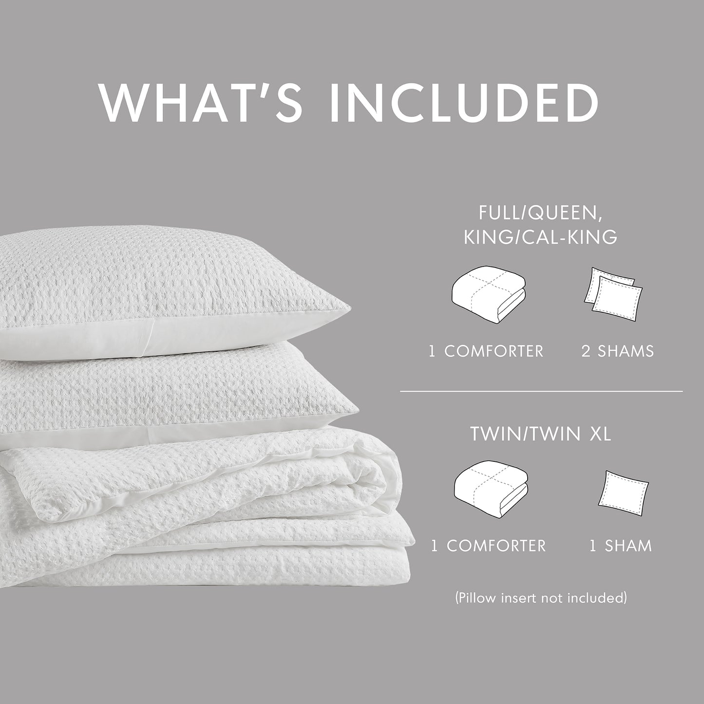 Mina Waffle Weave Textured Comforter Set