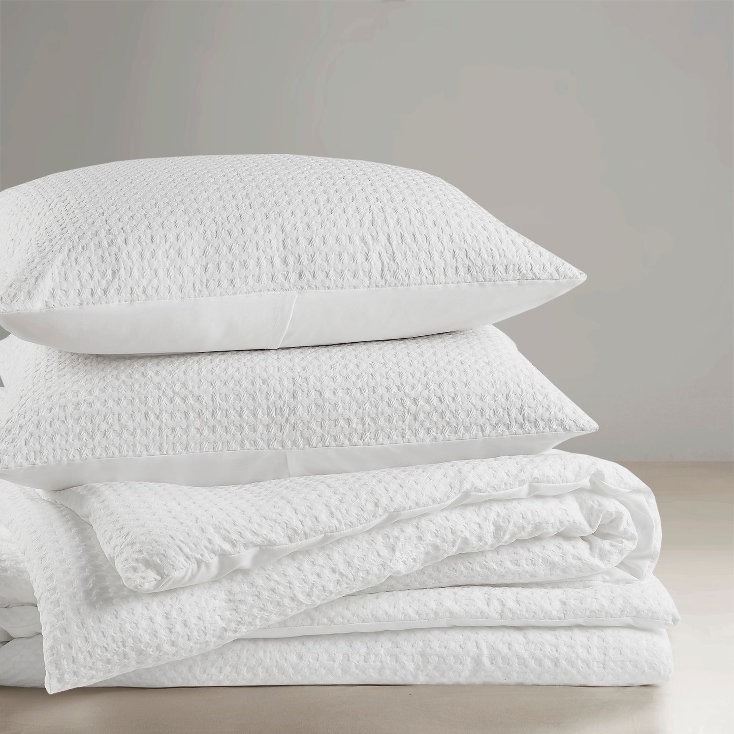 Mina Waffle Weave Textured Comforter Set