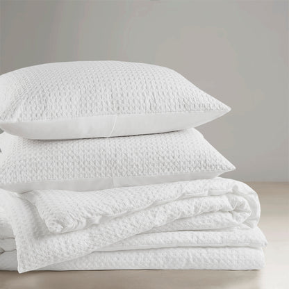 Mina Waffle Weave Textured Comforter Set
