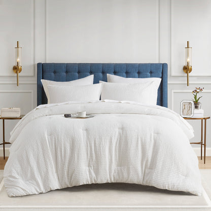 Mina Waffle Weave Textured Comforter Set