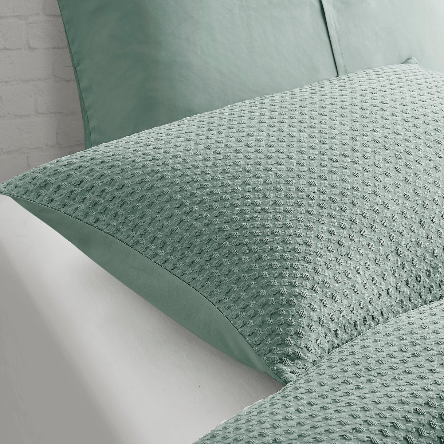 Mina Waffle Weave Textured Duvet Cover Set