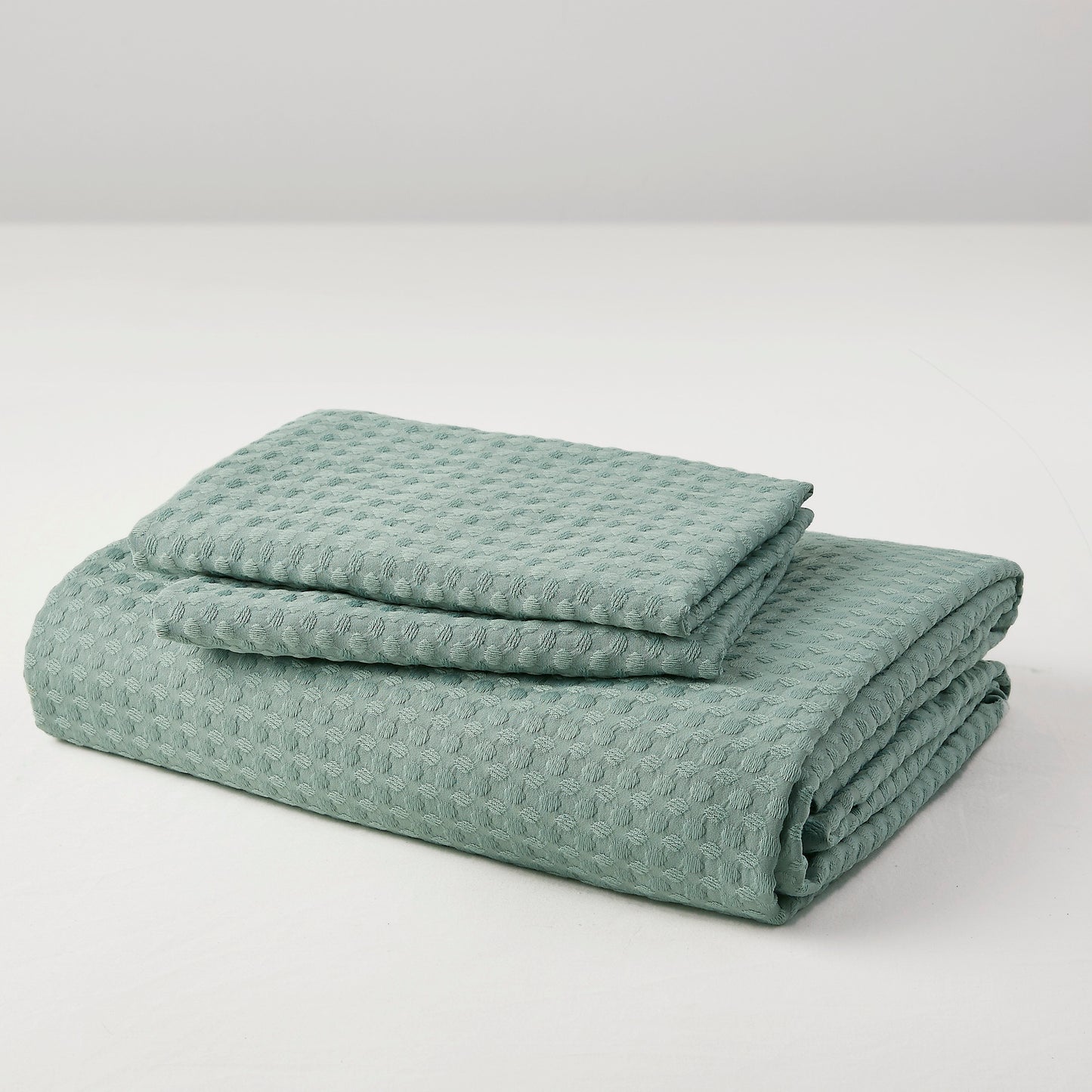 Mina Waffle Weave Textured Duvet Cover Set