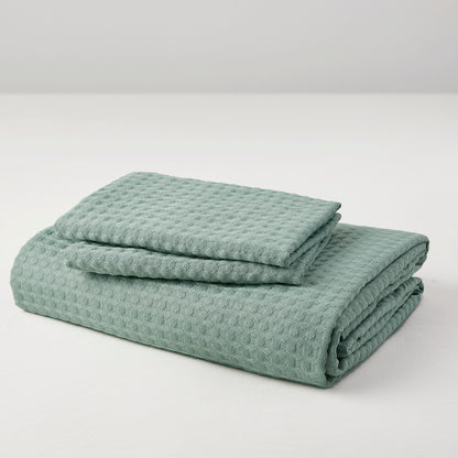 Mina Waffle Weave Textured Duvet Cover Set