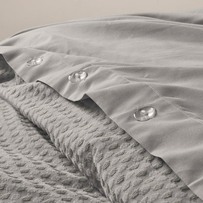 Mina Waffle Weave Textured Duvet Cover Set