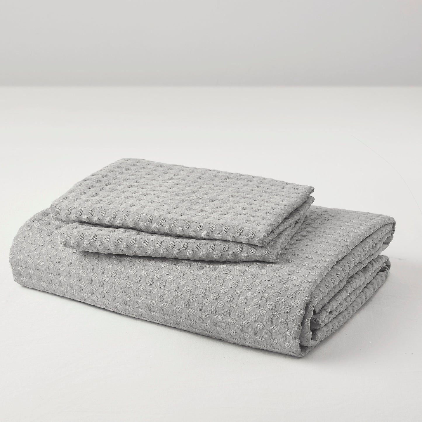 Mina Waffle Weave Textured Duvet Cover Set