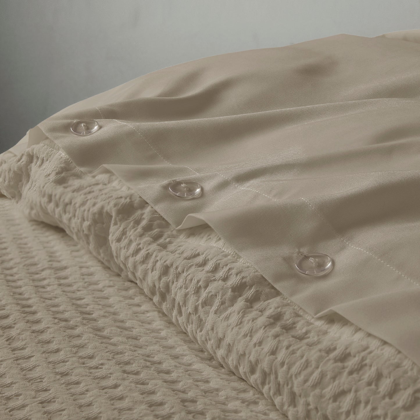 Mina Waffle Weave Textured Duvet Cover Set