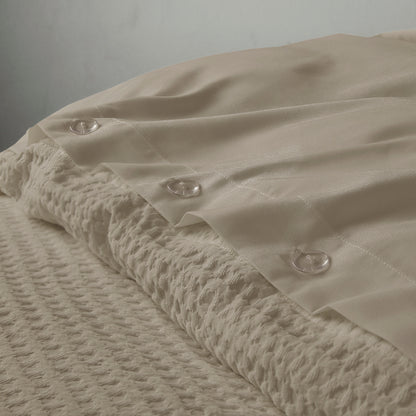 Mina Waffle Weave Textured Duvet Cover Set