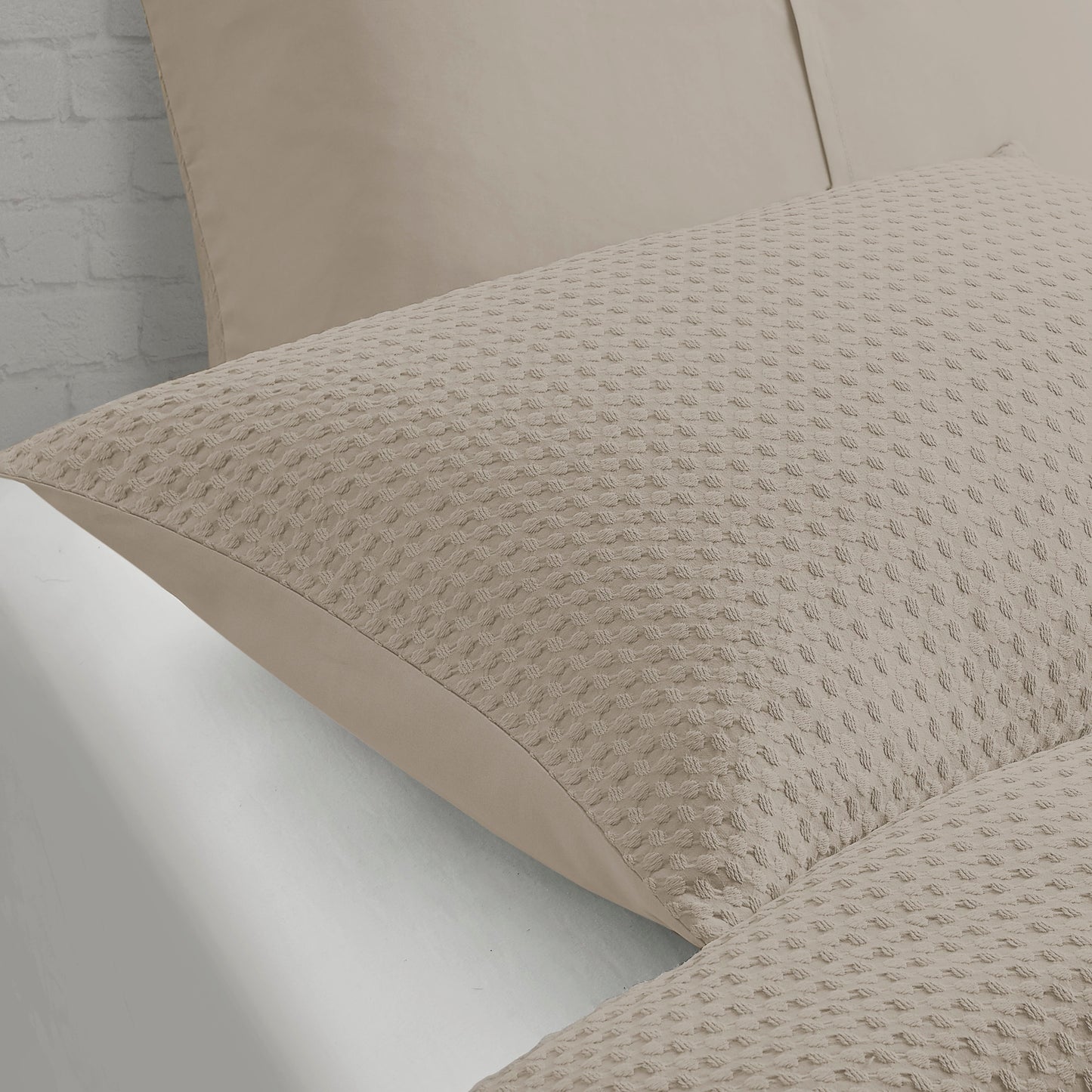 Mina Waffle Weave Textured Duvet Cover Set
