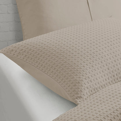 Mina Waffle Weave Textured Duvet Cover Set