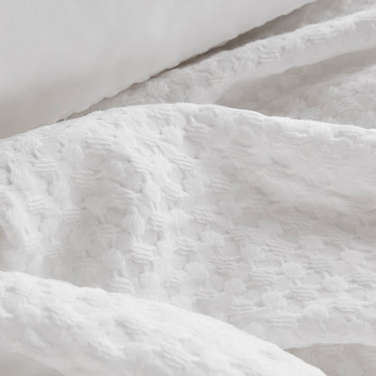 Mina Waffle Weave Textured Duvet Cover Set