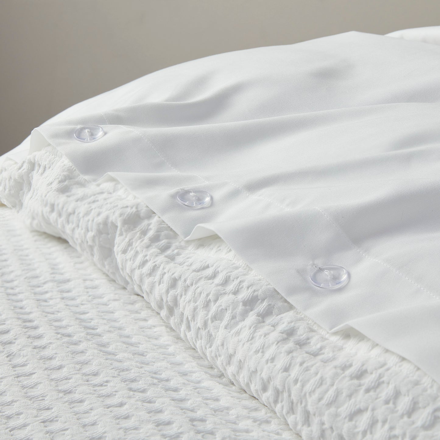 Mina Waffle Weave Textured Duvet Cover Set