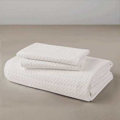 Mina Waffle Weave Textured Duvet Cover Set