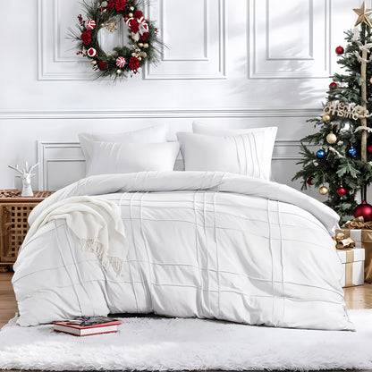 Porter Soft Washed Pleated Duvet Cover Set
