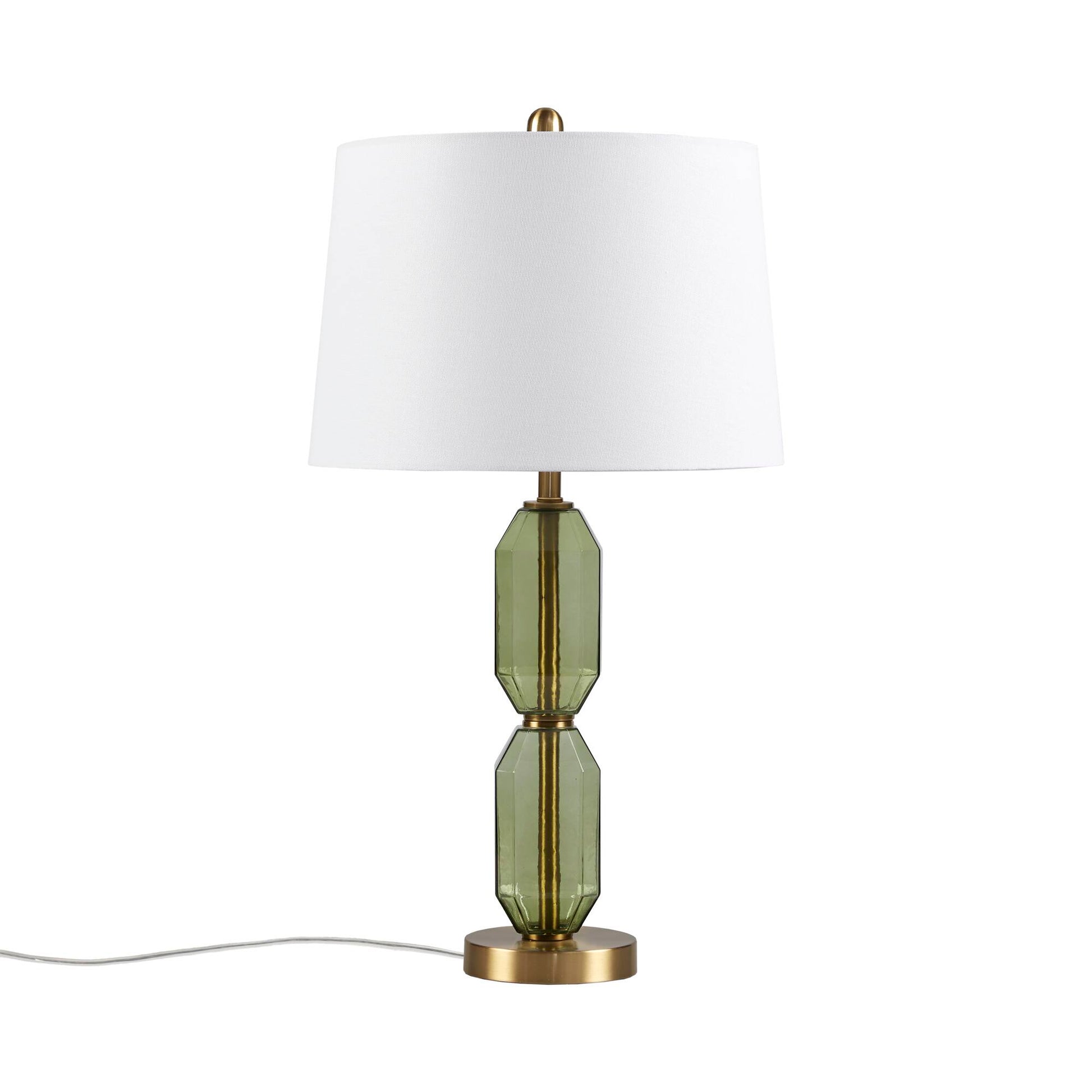 510 Design Faceted Green Glass Table Lamp