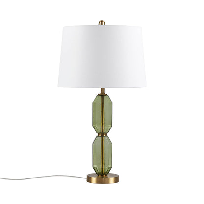 510 Design Faceted Green Glass Table Lamp