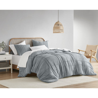 Comfort Spaces Soft Washed Pleated Comforter Set