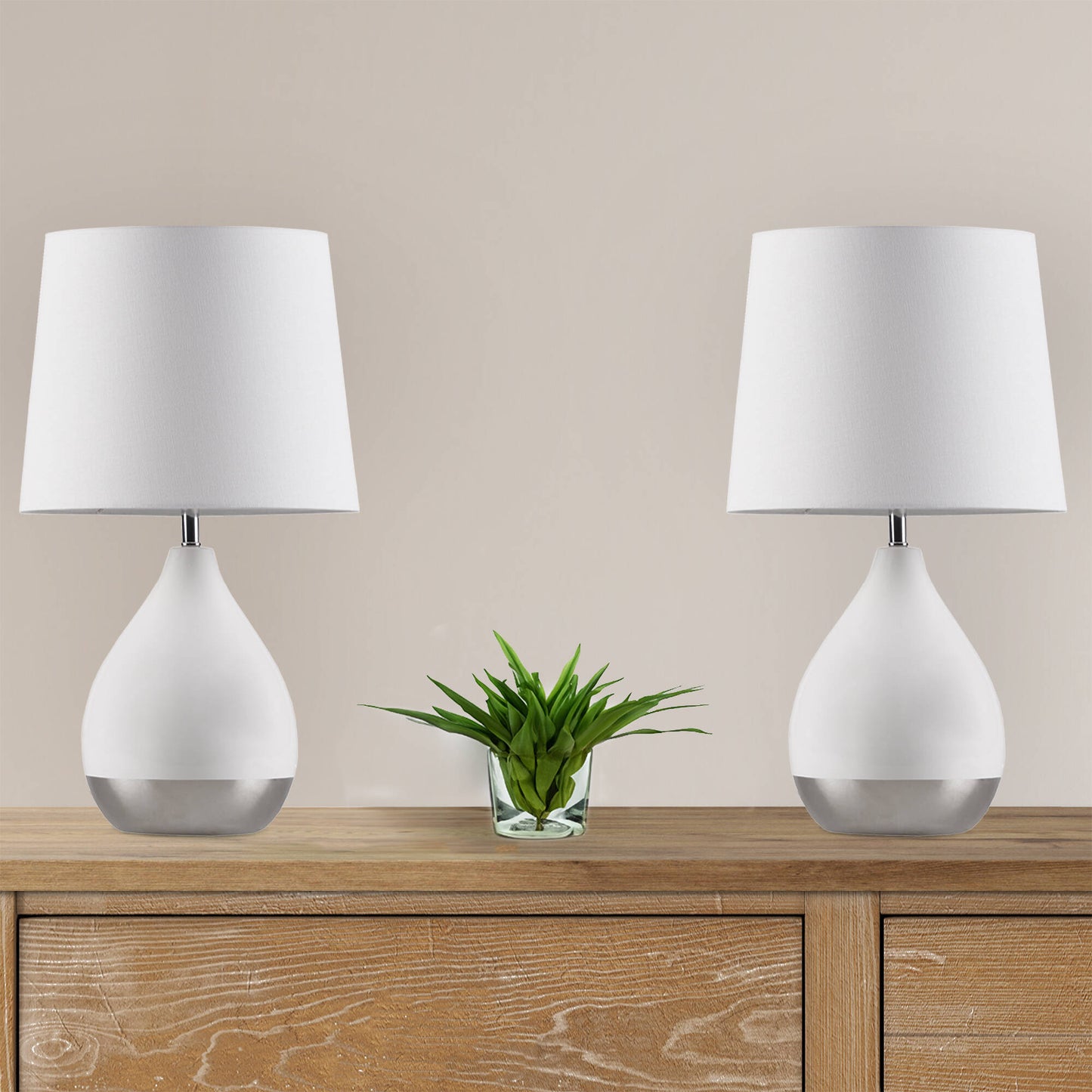 510 Design 2-Tone Ceramic Table Lamp Set of 2