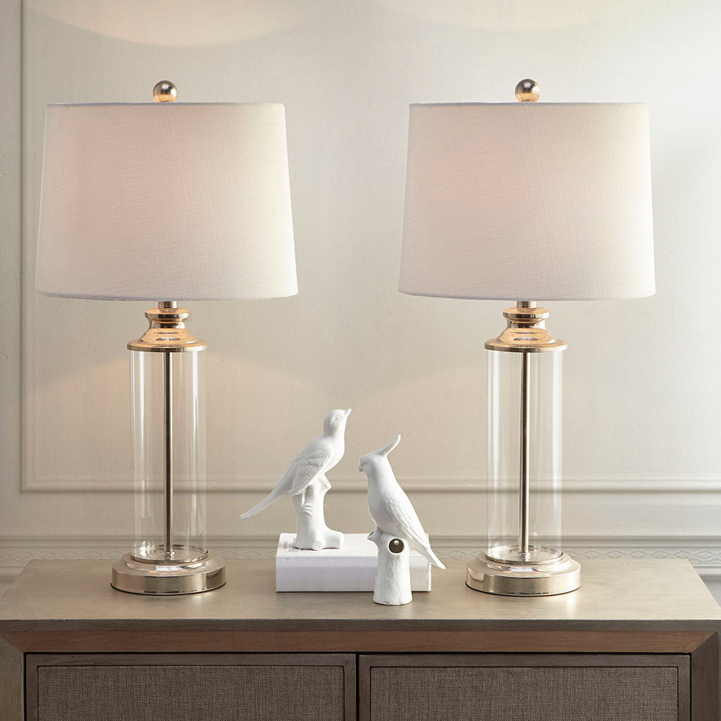 510 Design Glass Cylinder Table Lamp Set of 2