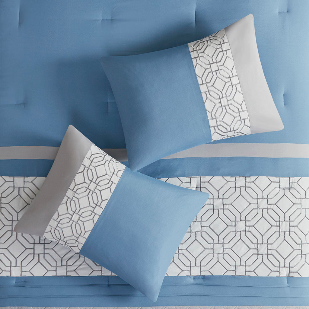 Donnell Embroidered 5 Piece Comforter Set