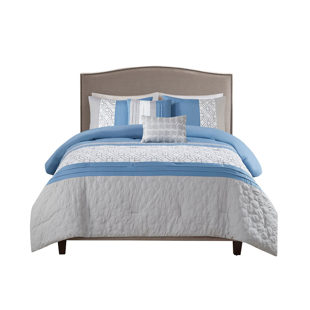 Donnell Embroidered 5 Piece Comforter Set