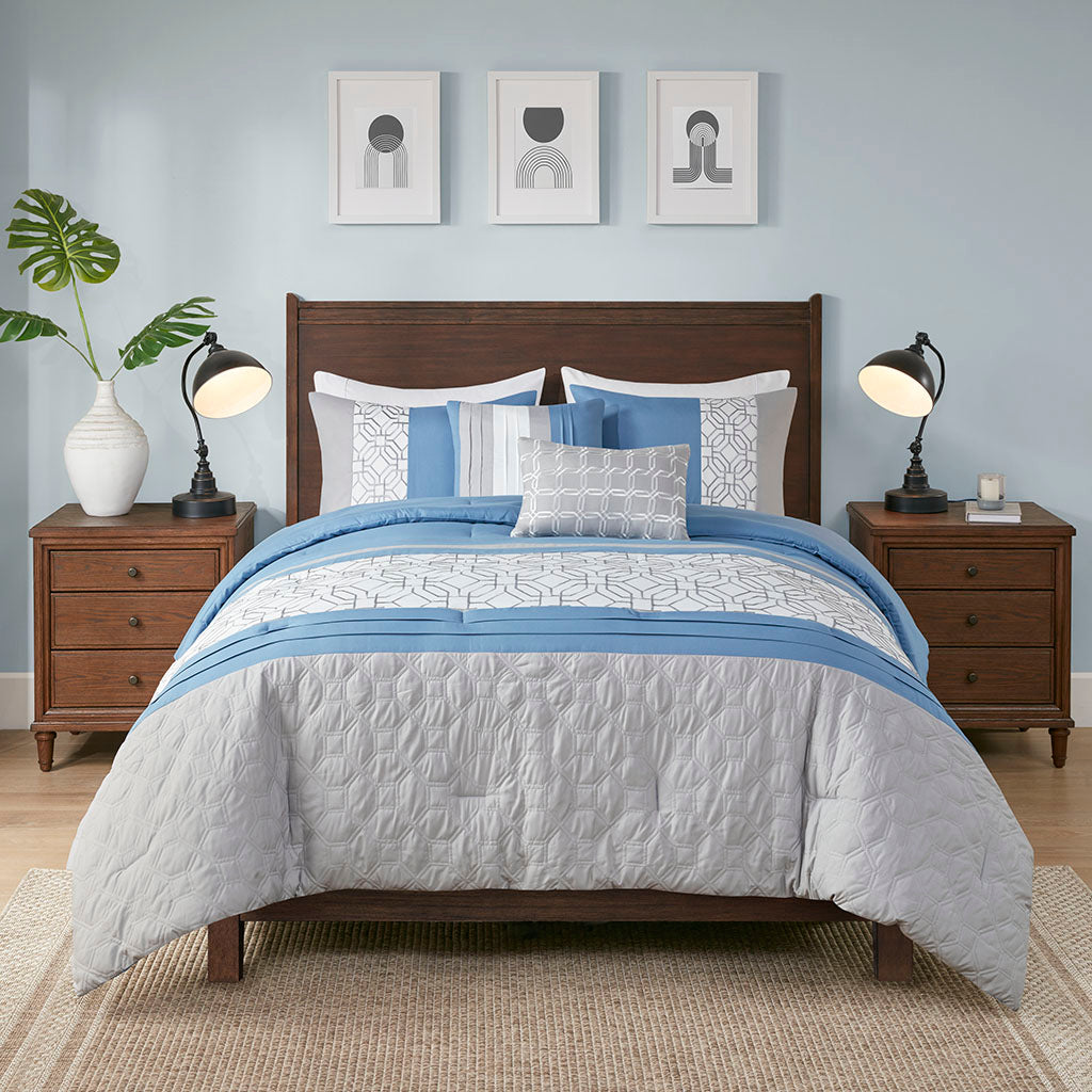 Donnell Embroidered 5 Piece Comforter Set