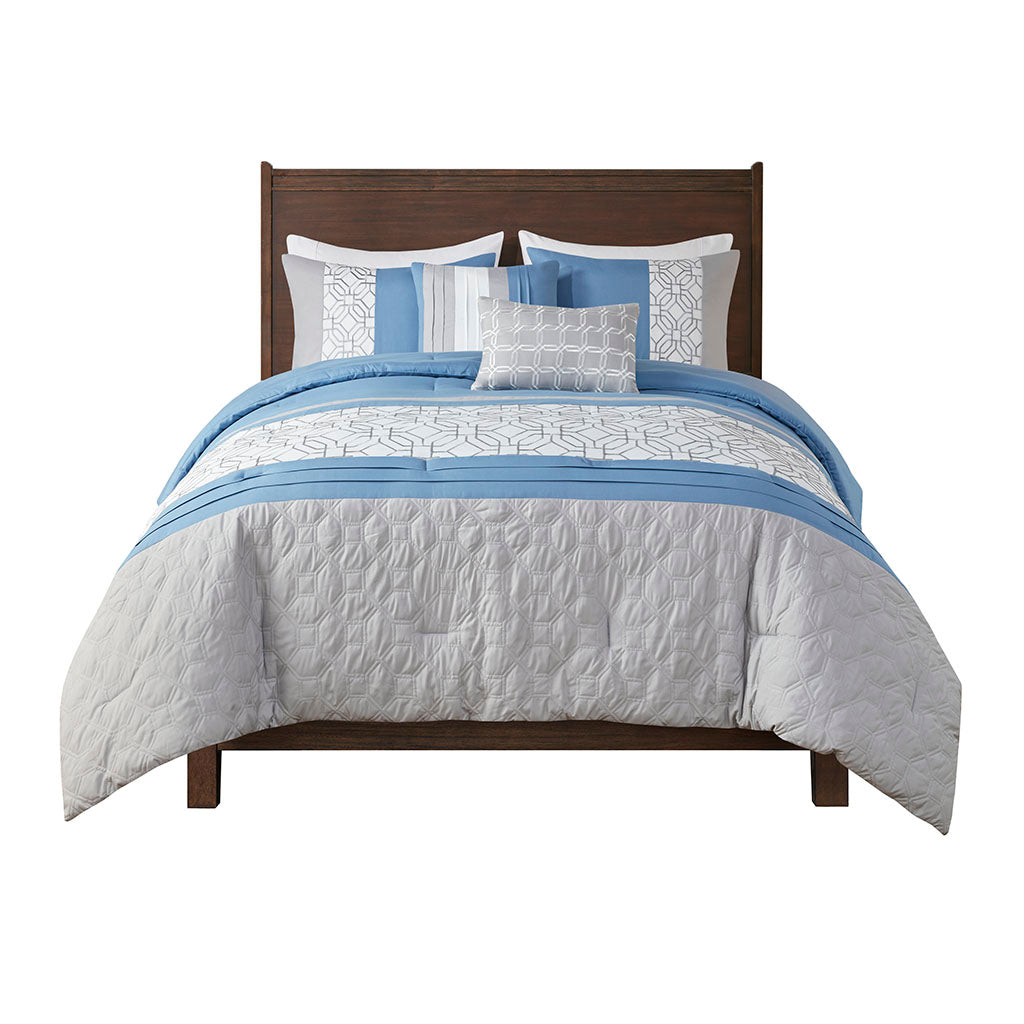 Donnell Embroidered 5 Piece Comforter Set