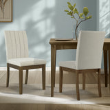 Everly Upholstered Channel-back Dining Chair (Pack of 2)