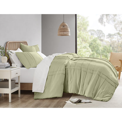 Comfort Spaces Soft Washed Pleated Comforter Set