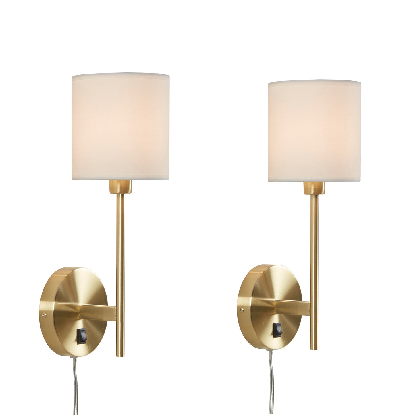 510 Design Metal Wall Sconce with Cylinder Shade, Set of 2