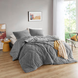 Kyla Double Diamond Quilted Teddy Comforter Set