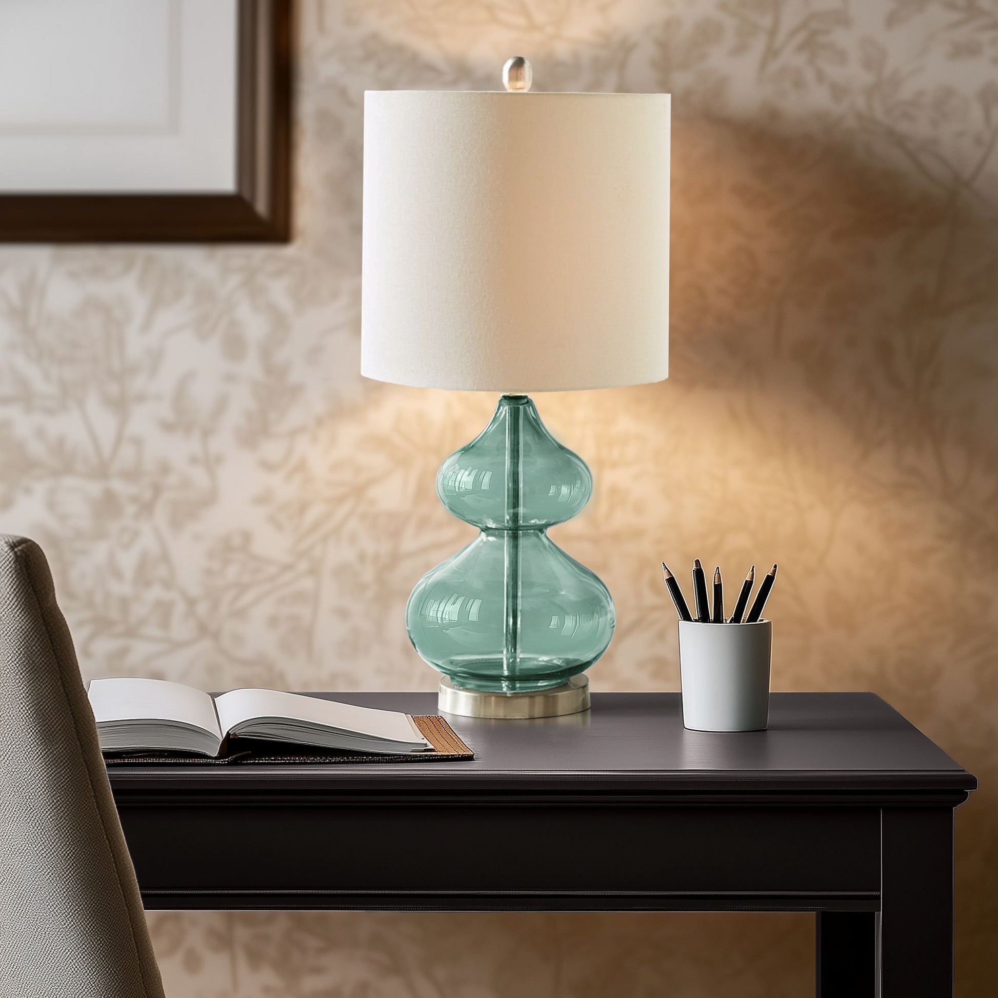 510 Design Curved Glass Table Lamp, Set of 2