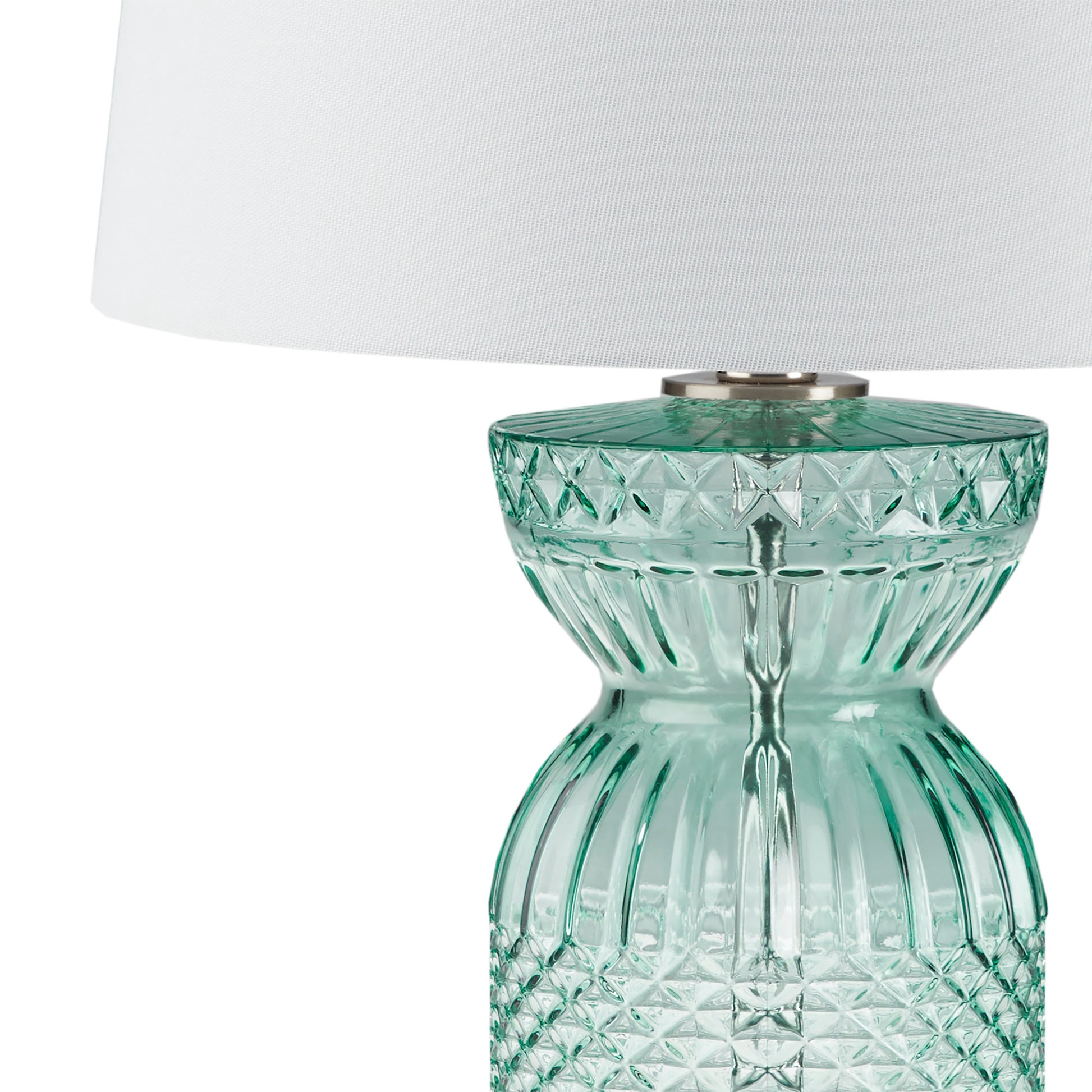 510 Design Textured Glass and Acrylic Base Table Lamp