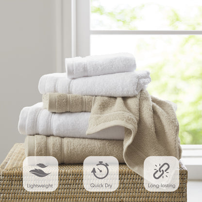 Comfort Spaces 400GSM Essential Bundle Quick Dry 100% Cotton 12pc Towel Set