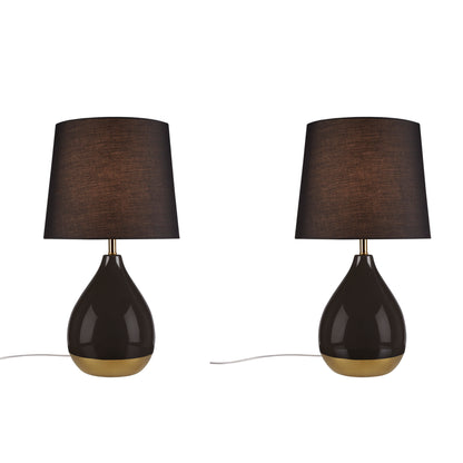 510 Design 2-Tone Ceramic Table Lamp Set of 2