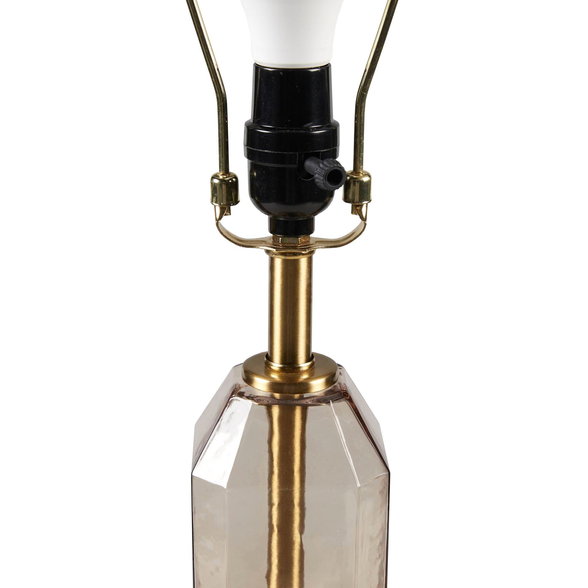 510 Design Faceted Brown Glass Table Lamp