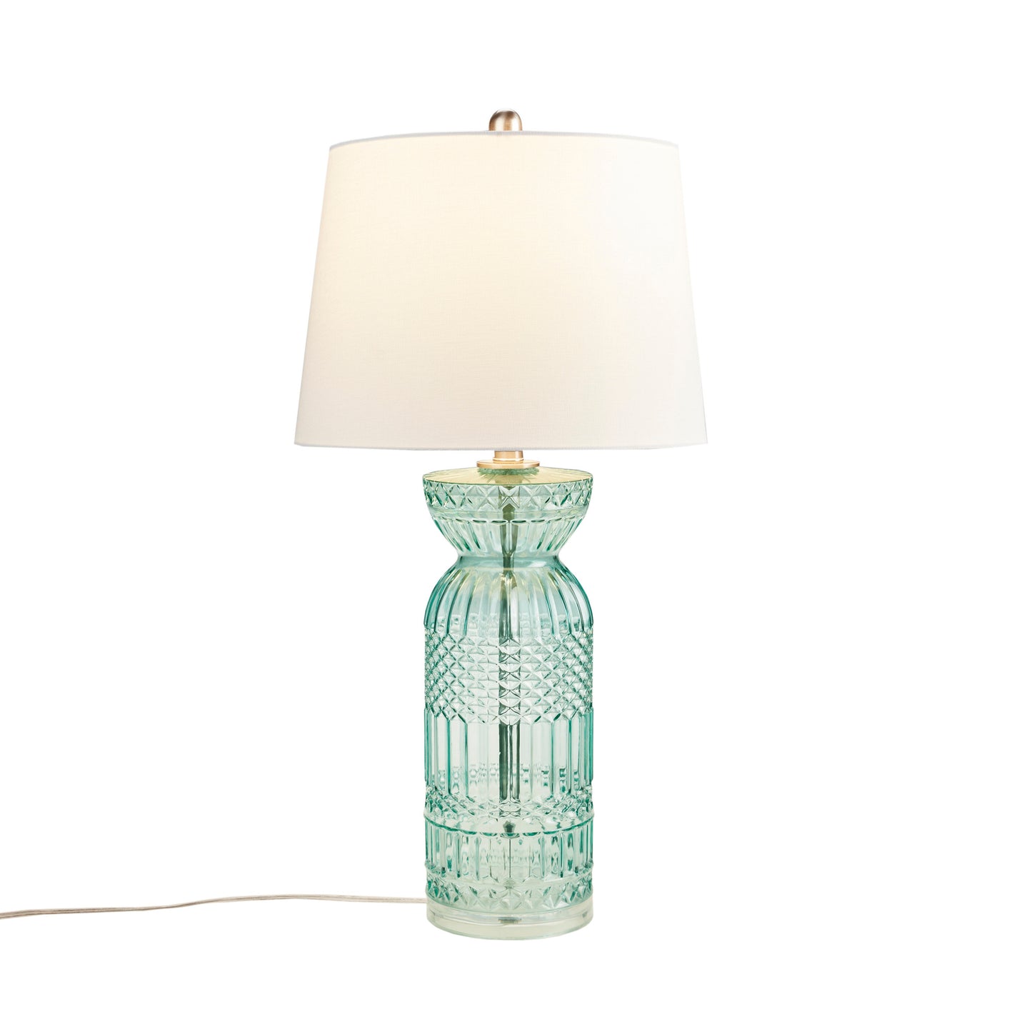 510 Design Textured Glass and Acrylic Base Table Lamp