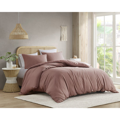 Mina Waffle Weave Textured Duvet Cover Set