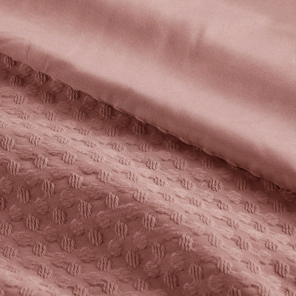 Mina Waffle Weave Textured Duvet Cover Set