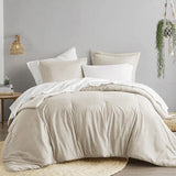 Camden Chambray Print Microfiber Comforter Set with Bed Sheets