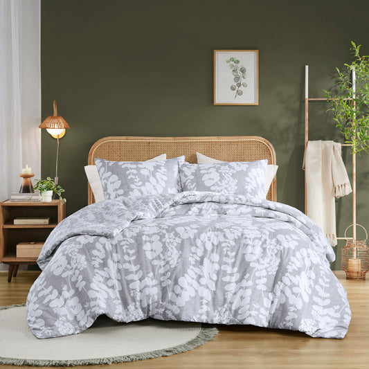 Aria Floral Print Revesible Comforter Set